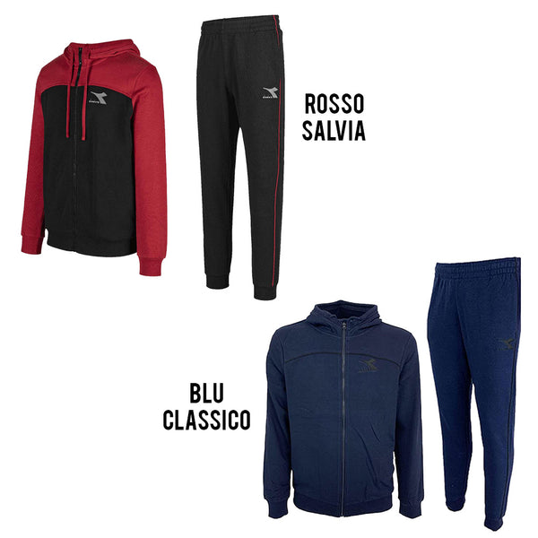 Tuta full zip con cappuccio core Diadora