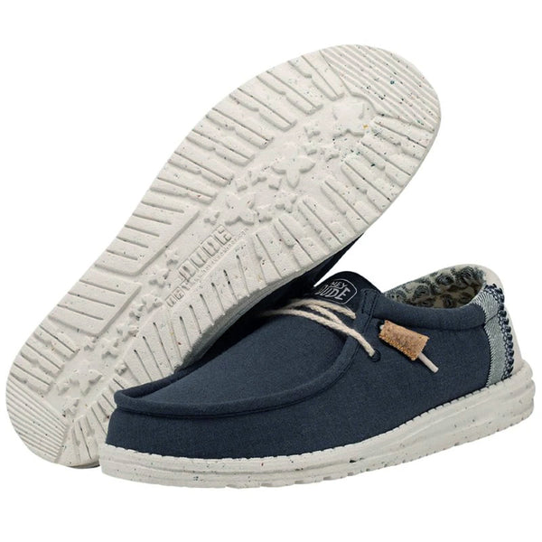 Hey Dude Wally Break Stitch Natural Navy